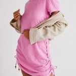 Free People Beach Textured Ruched T Shirt Dress Swim Coverup Photo 0