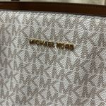 Michael Kors Voyager Tote Purse Bag Brown Pink White NWT NEW Photo 8