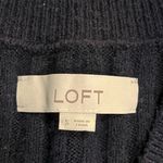 Loft  Blue White Ribbed Sleeveless Sweater Vest Tank Women's Size S Tennis Photo 2