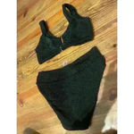 Amazon NWOT Black High Waisted Bikini, size M Photo 6