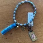 Juicy Couture Retro  Pam & Gela Silver Bracelet with Blue Tassel New with Tags Photo 0