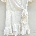 Princess Polly Womens size 4 Company for One white wrap dress-DEFECT👇🏼 Photo 3