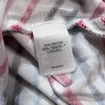 J.Jill Chevron Striped White Red Blue Crewneck Tunic T-Shirt Size Medium Petite Photo 4