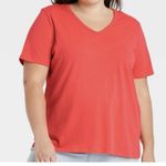Ava & Viv  Women's Short Sleeve T-Shirt in Red - Size 1X‎ Photo 3