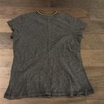 Goldie Charcoal Gray Metallic Tipped Ringer Tee Sz L Photo 4