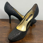 Nina  Women's Solid Leather Almond Toe Slip On Stiletto Heel Pump Black Size 8M Photo 0