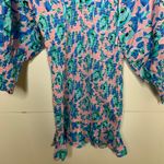 Rhode Resort Anya Smocked Mini Dress Womens Size Medium Blue Photo 5