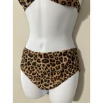 Summersalt Bikini Set Triangle Top Size 4 & Mid Rise Bottom Size 6 Leopard Photo 4