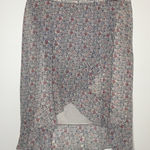 Madewell  Floral Print Silk Flowy‎ Ruffle Wrap Skirt Lined Womens Size 14 Photo 0