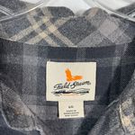 Field & Stream Gray Plaid Button Down Cotton Blend Flannel Pocket Shirt Large L Photo 2