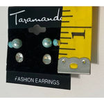 Taramanda‎ Trio Earring Set CZ Studs Tiny Stud Blue Blue Photo 6