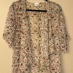 LuLaRoe MONROE Size SMALL Fringe Kimono Wrap Coverup Boho Ethnic Earthy Photo 4