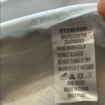 VINTAGE HAVANA White & Blue Tropical Print Stretch Waist Satin Shorts Size Small Photo 5