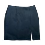 Petite By Inclinations Vintage 90s Black Mini Pencil Skirt With Thigh Slit 🔥 Photo 0