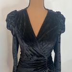 & Other Stories & Other Stories black Atelier LA puff shoulder long sleeve velvet dress size 4 Photo 5