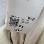 Forever 21 + Women's 0X White Embroidered Daisy Print Tie-Back Mini Length Dress Photo 3