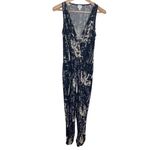 Peyton Jensen Ludlow surplice knit jumsuit in black and off white tie dye size S Photo 1