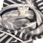 J.Crew  Blue White Stripe Hoodie XS Kangaroo Pockets Drawstring Nautical Photo 8