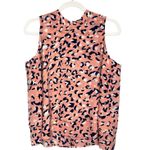 Mud Pie  Sleeveless Animal Leopard Print Tiered Tank Top Blouse Size Medium Pink Photo 0