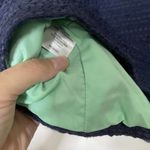 Sail To Sable  blue knit tweed button down cropped jacket size Medium Photo 2