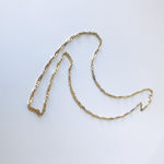 Sterling Silver Gold Tone Twist Chain Necklace, 925 LIRM Photo 1