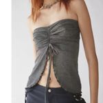 Urban Outfitters  silver shimmer strapless top small NWT Photo 0