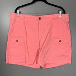 Lee Pink Utility Elastic Waist casual Cargo Shorts - Size 16 - Women's Plus Size Photo 0