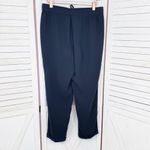 J.Crew Elastic Waist Cuffed Drapey Crop Pants Navy Blue 4 Pull On Photo 4