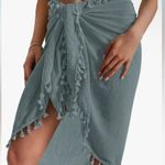 NEW Swimsuit Beach Pool Cover Up Skirt Tassel Wrap Sarong Green One Size Size undefined Photo 1