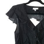 BCBGeneration Black & White Diamond Print Ruffle Mini Dress Photo 3