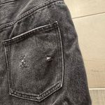 Free People {26}  We The Free Distressed Black Denim Mini Skirt Photo 10