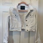Maurice's Cropped White Denim Jacket Photo 0