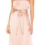 Halston Heritage HALSON HERITAGE Belted Satin Slip Midi Dress Sz Small‎ Photo 0