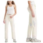 Levi's NEW Levi’s 501 Jeans High Rise Straight Leg White Tie-Dye Button Fly Womens 31 Photo 4