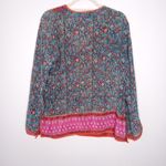 Tolani  Floral Silk Long Sleeve Relaxed Tunic Photo 4