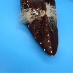 Foratempo Vintage Embellished Brown Women's Slides with Kitten Heels Size 36/5.5 Photo 6