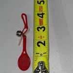 None 80’s Red Tennis Racket Bell Charm Photo 1