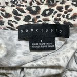 Sanctuary T-Shirt Top Size L Large Animal Print Black Brown Pink Short Sleeve Photo 3