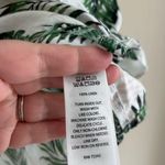 C&C California  100% linen floral tropical green boho button sleeveless top Photo 2