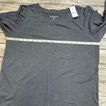 Loft Women's Crinkle Lace Peasant Sleeve Blouse Top M Med Medium Dark Grey Gray Photo 11