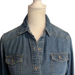 American Eagle  American Blue Premium Denim 100% Cotton long sleeve top EUC - S Photo 6