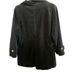Liz Claiborne  vintage navy blue blazer gold Button Pea Coat Size 10 velvet Photo 5