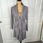 Barefoot Dreams Sz S/M  $128 MSRP NWOT CozyChic Lite® Gray Ribbed Robe Photo 2