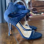 Vince Camuto Imagine navy blue bedazzled zip back heels wedding quinceañera sz 9 Photo 11