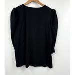 Eloquii  Black Puff Sleeve 3/4 Sleeve Crew Neck Top Shirt‎ Plus Size 18 20 Photo 4