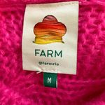 Farm Rio Maxi Cable Knit Sweater Pullover Women's Medium Pink Chunky Comfy NWOT Photo 13