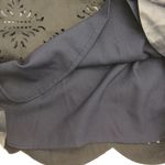 Piperlime Collection Vegan Leather Mini Skirt w/Laser Cutouts/Scallop Hem Size S Blue Photo 7