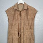 Rei Co-op REI Women XS Tan Brown Print Sun Up Shirt Dress Button Front Pockets UPF 50 Photo 2