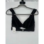 Missguided Niptuck Swim Black Ruffle Shoulder Bikini Top US 6 Multi Fit Cup Padded Beach Photo 3