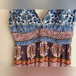 Heidi Dylan Blue & White Elastic Waist Maxi Dress. Size M Size M Photo 7